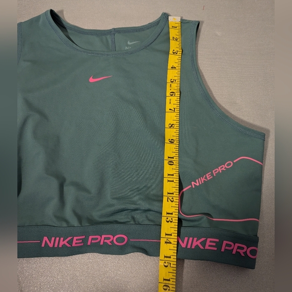 Nike Pro Training Dri-FIT Teal Crop Tank Women's Size Large - Picture 5 of 7
